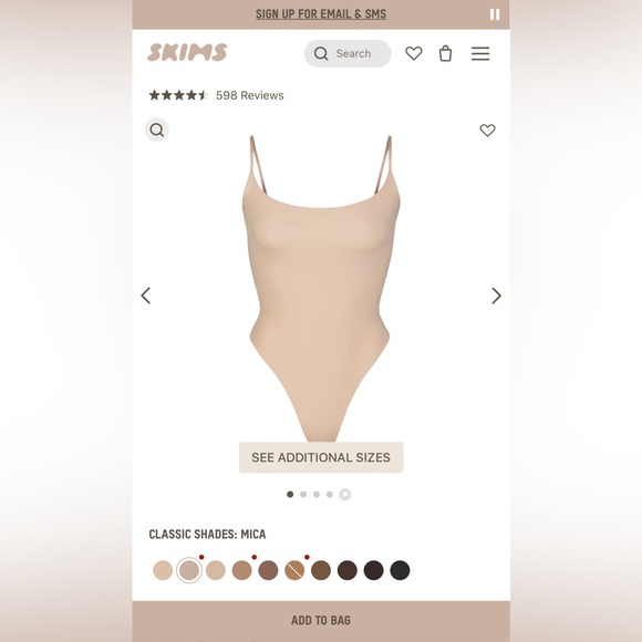 SKIMS Fits Everybody Cami Bodysuit Small - Picture 2 of 3